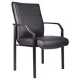 thumbnail image 1 of Boss Office Products Metal 4 Leg Side Guest Chair in Leather Plus in Black, 1 of 5