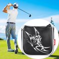 thumbnail image 4 of facefd Couvre-Maillet de Golf Universel pour Putter, Couvre-Chef Carré, Fermeture Magnétique, Protection, Papillon, Noir, 4 of 5