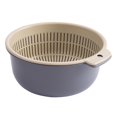 thumbnail image 3 of Double-layer washing basket, fruit cleaning basin, multi-functional space-saving Large Violet, 3 of 8