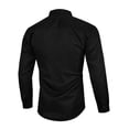 thumbnail image 3 of LUXUR Chemise Tunique Homme Boutonnée Col à Revers Ajustée Manches Longues Noire m, 3 of 3