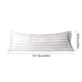 thumbnail image 3 of Fridja Satin Body Pillow Cover Imitation Silk Body Pillow Pillowcase 1 Pack, Solid Color Stripe Silky Envelope Closure Large Long Pillow Cases, Gifts for Women Men(20x54 Inches, White), 3 of 6