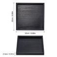 thumbnail image 2 of Unique Bargains 9' Square Wood Serving Tray Decorative Platter Home Kitchen Candle, Black, 2 of 6