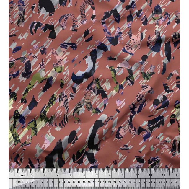 Soimoi Rayon Fabric Animal Skin Texture Print Fabric by the Yard 42 Inch Wide