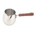 thumbnail image 4 of jifeng Metal Turkish Coffee Pot Wood Long Handle Multifunctional Butter Melting Pot 300ml, 4 of 9