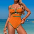thumbnail image 2 of Slimming One Piece Swimsuit for Womens Cute Ruched Tummy Control Bathing Suit Sexy Cutout Modest Swimsuits, 2 of 3