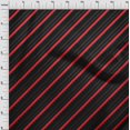 thumbnail image 3 of oneOone Popeline de Coton Tissu Noir Rayures Matière de Robe Tissu Imprimé Tissu au Mètre 56 Pouces de Large-N8A, 3 of 4