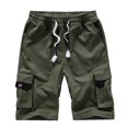 thumbnail image 1 of Men's Cargo Shorts Plus Size Big and Tall Cargo Shorts Multi-Pockets Relaxed Summer Drawstring Beach Shorts Pants, 1 of 3