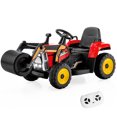 thumbnail image 1 of Costway Rouleau Compresseur pour Enfants 12 V Tracteur Électrique Télécommandé avec Musique et Lumière DEL Rouge, 1 of 10