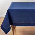 thumbnail image 1 of SARO 6306.NB84S 84 in. Square Classic Hemstitch Border Tablecloth - Navy Blue, 1 of 1