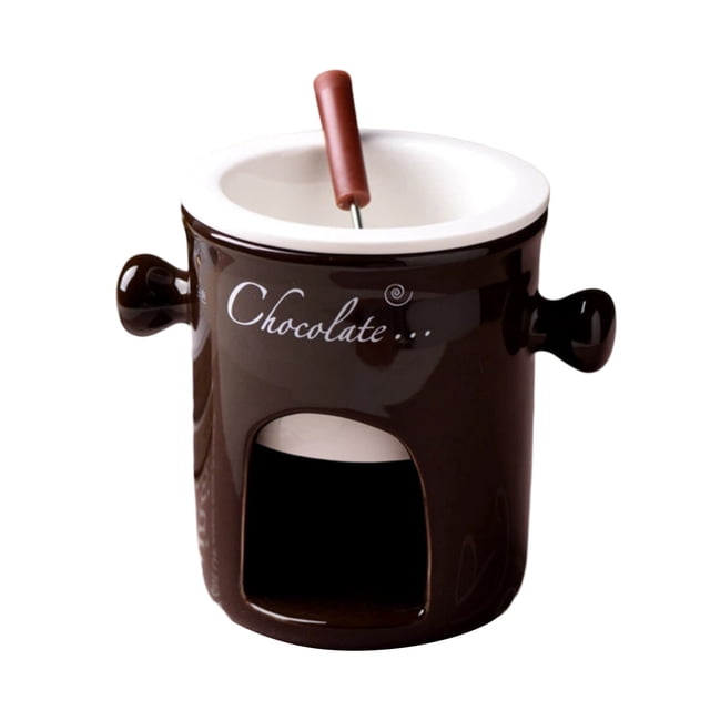Huanglei Chocolate Fondue Cup Includes Fondue Cup And Fork Chocolate Melting Cup Mini Chocolate Fondue Set (without Tea Light) Fondue Cup With Fork Perfect For Date Night Birthday Weddi