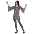 thumbnail image 3 of Moomaya Robe Kurti Courte Indienne Imprimée Tunique en Poly-Crêpe Robe Mini à Col Rond, 3 of 5