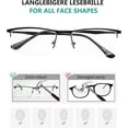 thumbnail image 4 of Eyekepper Quality Spring Hinges Half-Rim Reading Glasses Black +1.5, 4 of 8