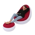 thumbnail image 1 of <p>Blow Up Chair, Foldable Air Leakage Prevention Durable Easy To Clean Air Sofa Chair With Foot Stool For Camping</p>, 1 of 7