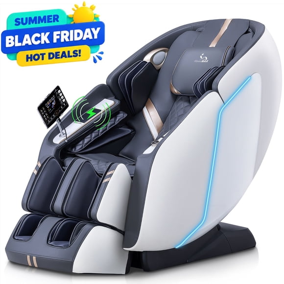 MassaMAX 2026 4D Massage Chair,Zero Gravity Full Body Yoga Massage,Calf & Lower Back Heating,white