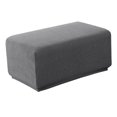 thumbnail image 3 of Stretch Ottoman Cover Ottoman Slipcovers Rectangle Foot Stool Covers Ottoman Foot Rest Cover Jacquard Fabric with Elastic Bottom, 3 of 8