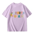 thumbnail image 3 of UANWENN T-Shirt Décontracté à Manches Courtes pour Filles Col Rond Imprimé Graphique Coupe Ample Tee pour Usage Quotidien École Activités Extérieures Printemps Été Automne Vêtements Petite Fille 4t T-Shirt pour Filles Jeunesse Filles Athlétique, 3 of 4