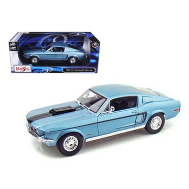 Blanc 1968 Ford Mustang Gt Cobra Jet Voiture Moulée sous Pression