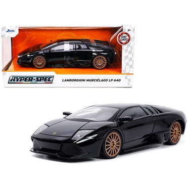 Jada 32946 Lamborghini Murcielago LP640 Black with Copper Wheels Hyper-Spec Series 1-24 Scale Diecast Model Car