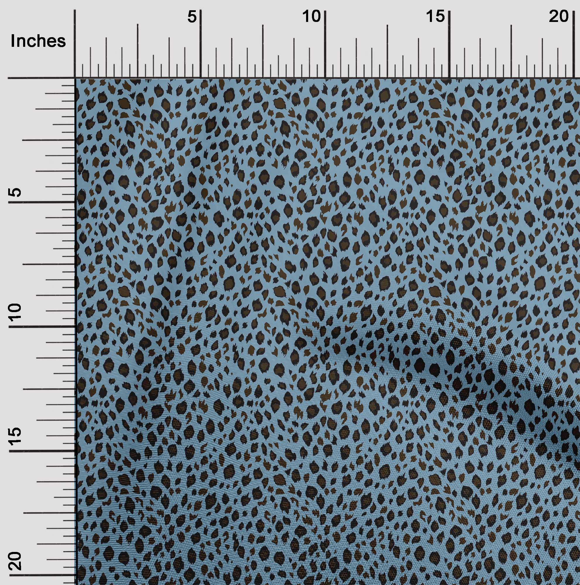 oneOone Cotton Flex Fabric Leopard Animal Skin Print Fabric by The Yard 40 Inch Wide