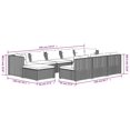 thumbnail image 4 of vidaXL 10 Piece Garden Lounge Set with Cushions Brown Poly Rattan, 4 of 5