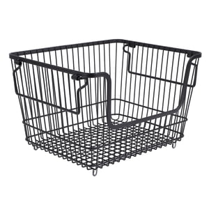 Organisateur de congélateur de poitrine empilable, corbeille d'organisateur de congélateur 40 capacité de charge de livres garder Tidy Construction lourde Accès facile Grande ouverture pour la cuisine