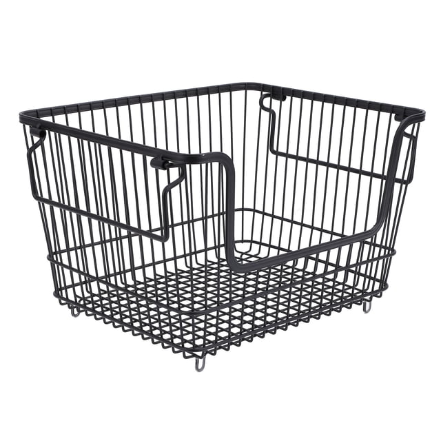 Stackable Chest Freezer Organizer, Freezer Organizer Bin 40 Pounds Load Bearing Keep Tidy Heavy Duty Construction Easy Access Large Opening for Kitchen