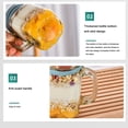 thumbnail image 3 of TIMIFIS Apartment Essentials Portable Handle Overnight Oats Jars, Overnight Oats Container with Lid and Spoon, 10 Ounce Grain, Milk, Vegetable and Fruit Vegetables Storage Containers (2Pc, 3 of 6