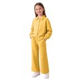 thumbnail image 2 of EGNMCR Long Sleeve Turndown Collar Set Children's Solid Color Long Sleeve Turn-Down Collar Button-Up Top With Elastic Waist And Pockets And Pants Set Girl polyester set, 2 of 8
