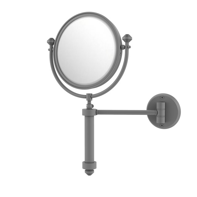 Southbeach Collection Wall Mounted Make-Up Mirror 8 Inch Diameter with 5X Magnification - SB-4/5X-GYM