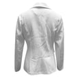 thumbnail image 5 of Grrvtrz Womens One Button Blazer Lightweight Office Work Suit Jacket Stretch Lapel Collar Long Sleeve Jacket with Pockets, 5 of 5