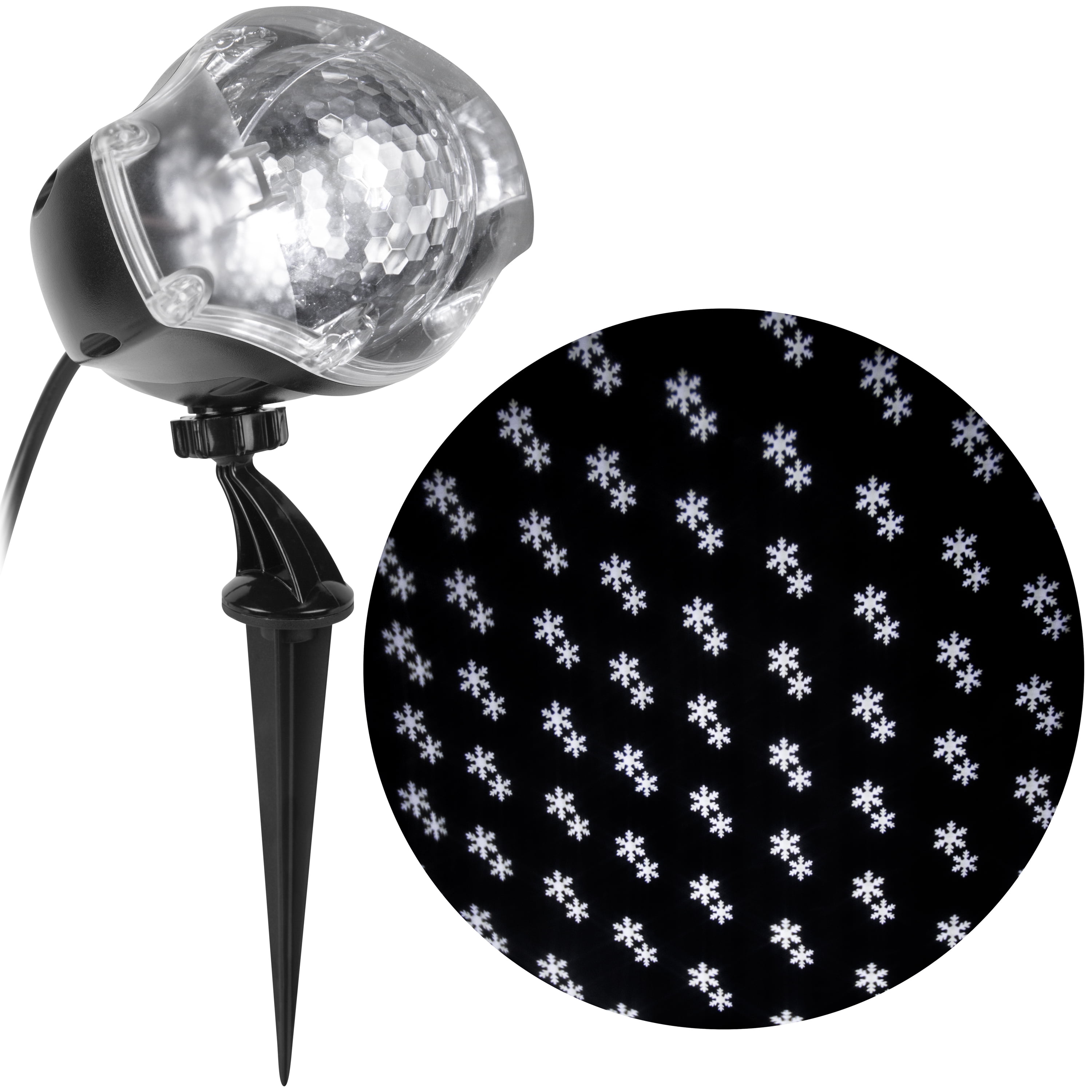 Lightshow Projection SnowFall Snowflakes Multiple sizes (White) (CA)