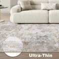 thumbnail image 4 of 5x7 Area Rug Living Room Rugs - Washable Neutral Modern Abstract Soft Thin Large Rug Indoor Floor No Slip Rug Carpet for Bedroom Under Dining Table Home Office Decor - Brown Grey, 4 of 8