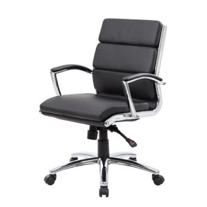 Boss Office CaressoftPlus Chaise mi-arrière en noir