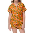 thumbnail image 1 of Ensemble de Pyjama Petit Garçon à Imprimé Floral, Ensemble de Pyjama pour Filles à Boutons, Tenue d'Intérieur Classique, Jolis Pyjamas pour Filles 8-10 Ans, 1 of 3