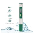 thumbnail image 2 of 3 In 1 Temp TDS EC Meter Digital Water Quality Purity Tester Portable Temperature Test Pen Detector For Drinking Water Aquarium, 2 of 7