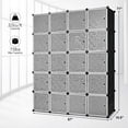 thumbnail image 2 of Costway DIY 20 Cube Portable Closet Storage Organizer Clothes Wardrobe Cabinet W/Doors, 2 of 10