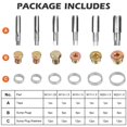 thumbnail image 2 of Luney 114PCS Oil Pan Drain Plug Repair Kit Oil Drain Plug Removal Thread Repair Tool Kit Drain Pans Automotive Rethreading Tools Kit M13 M15 M17 M20 M22 Metric Universal, 2 of 5