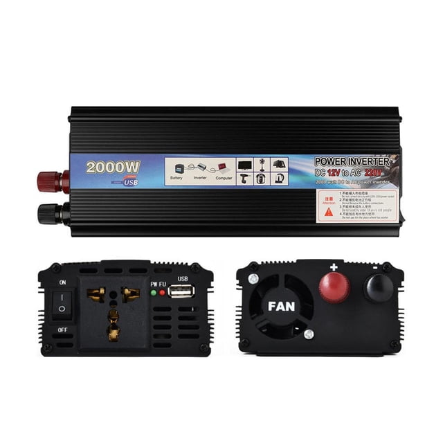 Modified Sine Wave Power Inverter Adapter From 12V To 220 Inverter Sine Wave 2000W Car Inverter 12V 220 Uninterruptible Power Supply 220 To The House