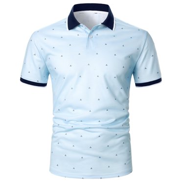Ketyyh-chn99 Polo Long Sleeve Shirts for Men Classic Fit Mens Shirts 2024 Casual Solid Color Tops Loose Shirts Fashion Sky Blue,S