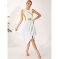 thumbnail image 2 of zdhoor Robe de Danse Maman et Moi Métallique Sans Manches Ballet Louange Moderne Lyrique Costume de Performance Blanc G, 2 of 8