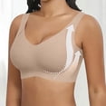 thumbnail image 4 of 2 Pieces Women Plus Size Push-Up Bras No Underwire T-Shirt Bralettes Ribbed Full Coverage Sports Everyday Bras Multicolor, 40/90BCD, 4 of 5