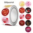 thumbnail image 1 of SNNROO 500pcs Romantic Valentine‘s Day Stickers - 1-Inch Round Love & Gift Seals for Envelopes  Baking  Bouquets & Crafts - Perfect for Party Decorations & Gift Wrapping, 1 of 6