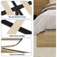 thumbnail image 3 of Modern Floor-Standing Platform Bed Frame, Wooden Bed Frame Without Headboard, Solid Wood Slat Foundation, No Box Spring Needed, Easy Assembly, for Bedroom, Dorm, Small Spaces, 3 of 5