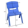 thumbnail image 2 of Costway Set of 4 Kids Plastic Chairs Stackable Play and Learn Furniture Colorful, 2 of 6