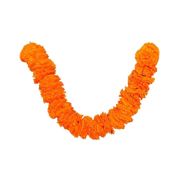 Siruishop Marigold Garland Halloween Decor Artificial Marigold Flowers for Diwali Door Orange