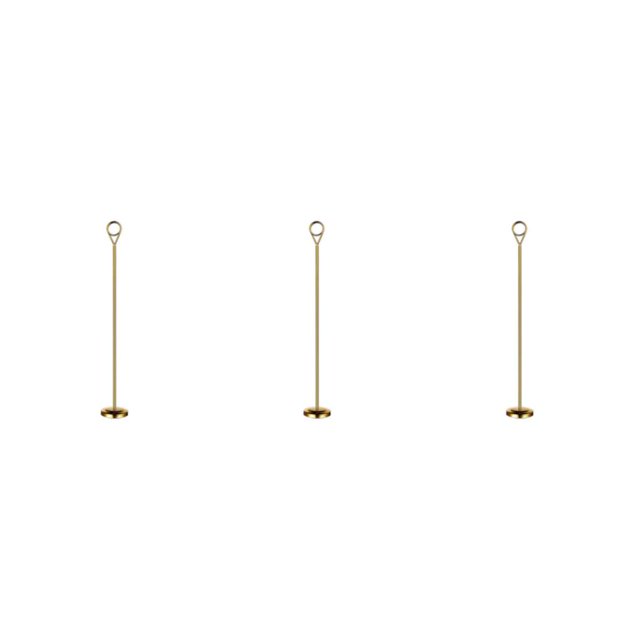 Baohd Contemporary Table Number Holder Photo Stand for Trendy Hotel Settings Gold 35cm 3Set