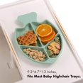 thumbnail image 4 of Silicone Baby Suction Plates with Spoon and Fork Set, Toddler and Kids Divided Dishes, Baby First Stage Self Feeding Training Utensils BPA Free, 4 of 5