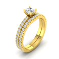 thumbnail image 2 of 1.00 Carat TW Diamond Solitaire Bridal Set Engagement Rings in 10k Yellow Gold (G-H, I2), 2 of 2
