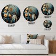 thumbnail image 4 of Designart « Gilded Dreams Gold Dream Catcher I » Paysages Horloge Murale Surdimensionnée, 4 of 6