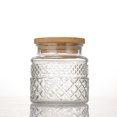 thumbnail image 3 of YAOMOBB Airtight Glass Jar Vintage Pattern Glass Storage Jar Bamboo Lid Large Capacity Kitchen Storage Container Good Sealing, 3 of 7